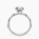 10kt White Gold Majestic Love Lab Diamond Accent Ring side right image one