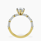 18kt Yellow Gold Majestic Love Lab Diamond Accent Ring side right image one