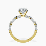 10kt Yellow Gold Majestic Love Lab Diamond Accent Ring side right image one