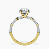 14kt Yellow Gold Majestic Love Lab Diamond Accent Ring side right image one
