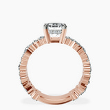 18ct Rose Gold Skylar Side Stone Encrusted Lab Diamond Ring side right image one
