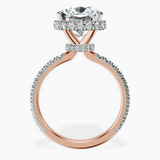 18kt Rose Gold Cleopatra Halo Lab Diamond Ring side right image one