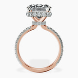 10kt Rose Gold Cleopatra Halo Lab Diamond Ring side right image one