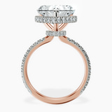 18kt Rose Gold Cleopatra Halo Lab Diamond Ring side right image one