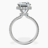 14kt White Gold Cleopatra Halo Lab Diamond Ring side right image one
