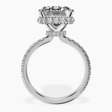 10kt White Gold Cleopatra Halo Lab Diamond Ring side right image one