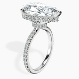14kt White Gold Cleopatra Halo Lab Diamond Ring standing product image one