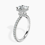14kt White Gold Cleopatra Halo Lab Diamond Ring standing product image one