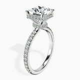 14kt White Gold Cleopatra Halo Lab Diamond Ring standing product image one
