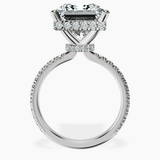 14kt White Gold Cleopatra Halo Lab Diamond Ring side right image one