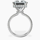 14kt White Gold Cleopatra Halo Lab Diamond Ring side right image one