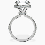 14kt White Gold Cleopatra Halo Lab Diamond Ring side right image one