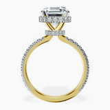 14kt Yellow Gold Cleopatra Halo Lab Diamond Ring side right image one