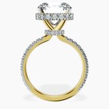 10kt Yellow Gold Cleopatra Halo Lab Diamond Ring side right image one