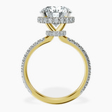 10kt Yellow Gold Cleopatra Halo Lab Diamond Ring side right image one