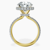 10kt Yellow Gold Cleopatra Halo Lab Diamond Ring side right image one