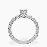 10kt White Gold Genelia Side Stone Lab Diamond Ring side right image one