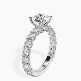 14kt White Gold Genelia Side Stone Lab Diamond Ring standing product image one