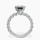 14kt White Gold Genelia Side Stone Lab Diamond Ring side right image one