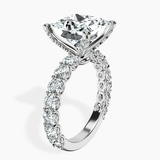 14kt White Gold Genelia Side Stone Lab Diamond Ring standing product image one
