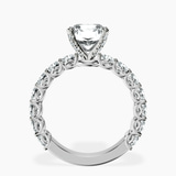 14kt White Gold Genelia Side Stone Lab Diamond Ring side right image one