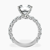 10kt White Gold Genelia Side Stone Lab Diamond Ring side right image one