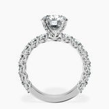 14kt White Gold Genelia Side Stone Lab Diamond Ring side right image one