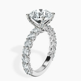 10kt White Gold Genelia Side Stone Lab Diamond Ring standing product image one