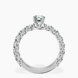 10kt White Gold Genelia Side Stone Lab Diamond Ring side right image one