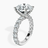10kt White Gold Genelia Side Stone Lab Diamond Ring standing product image one