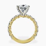 14kt Yellow Gold Genelia Side Stone Lab Diamond Ring side right image one
