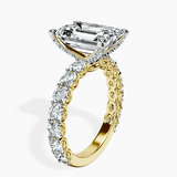 10kt Yellow Gold Genelia Side Stone Lab Diamond Ring standing product image one