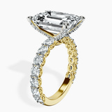 18kt Yellow Gold Genelia Side Stone Lab Diamond Ring standing product image one