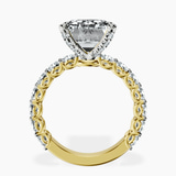 18kt Yellow Gold Genelia Side Stone Lab Diamond Ring side right image one
