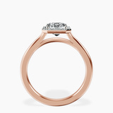 14kt Rose Gold Harriet Halo 2mm Lab Diamond Ring side right image one