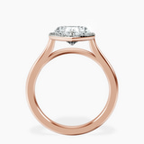18kt Rose Gold Harriet Halo 2mm Lab Diamond Ring side right image one