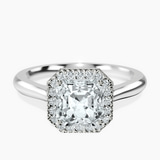 18kt White Gold Harriet Halo 2mm Lab Diamond Ring front image