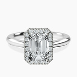 Platinum Harriet Halo 2mm Lab Diamond Ring front image