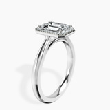 Platinum Harriet Halo 2mm Lab Diamond Ring standing product image one