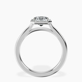 Platinum Harriet Halo 2mm Lab Diamond Ring side right image one