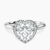14kt White Gold Harriet Halo 2mm Lab Diamond Ring front image