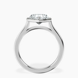 14kt White Gold Harriet Halo 2mm Lab Diamond Ring side right image one