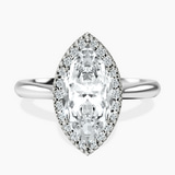 18kt White Gold Harriet Halo 2mm Lab Diamond Ring front image