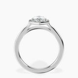 18kt White Gold Harriet Halo 2mm Lab Diamond Ring side right image one