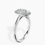 Platinum Harriet Halo 2mm Lab Diamond Ring standing product image one
