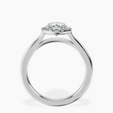 Platinum Harriet Halo 2mm Lab Diamond Ring side right image one