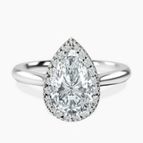 Platinum Harriet Halo 2mm Lab Diamond Ring front image