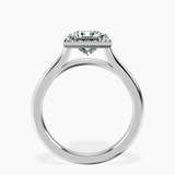 Platinum Harriet Halo 2mm Lab Diamond Ring side right image one