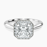 18kt White Gold Harriet Halo 2mm Lab Diamond Ring front image