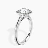 18kt White Gold Harriet Halo 2mm Lab Diamond Ring standing product image one